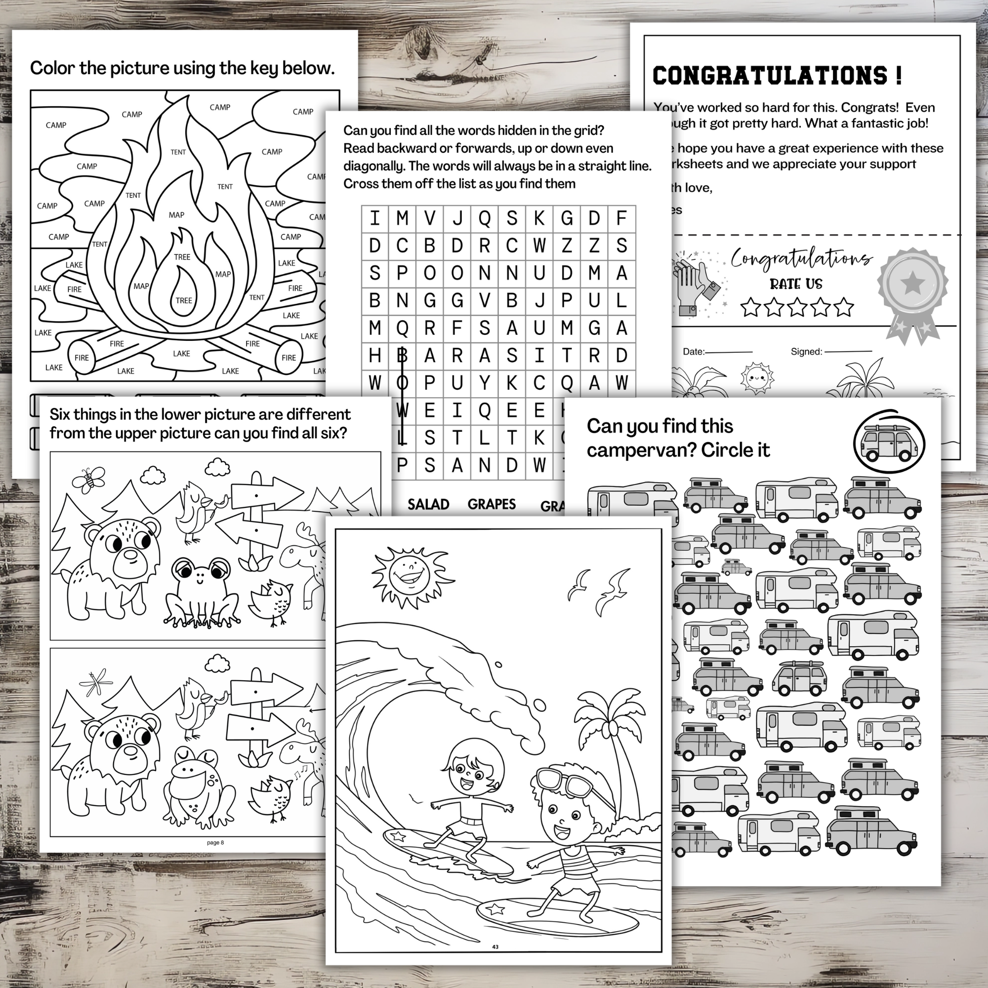 35 Summer Kids Activities Bundle