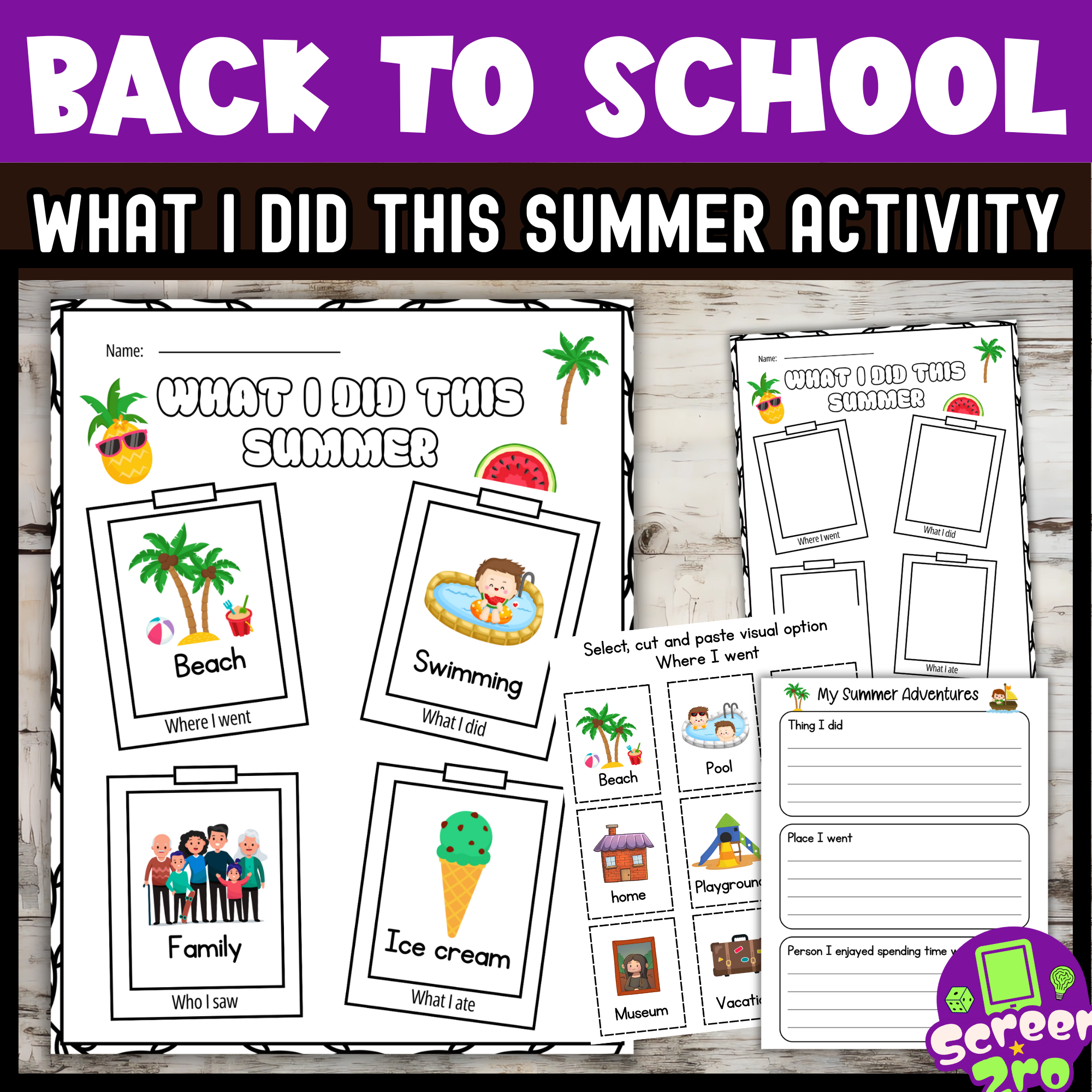 What Did You Do This Summer Activities