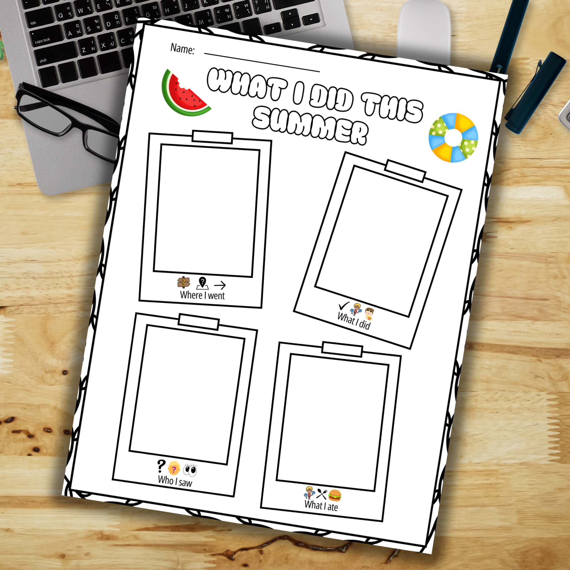 What Did You Do This Summer Activity