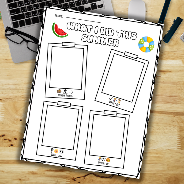 What Did You Do This Summer Activity